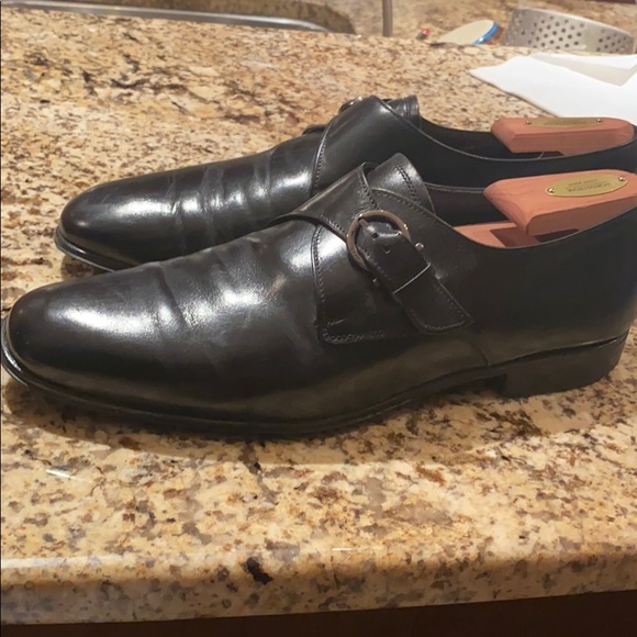 Single monk strap plain toe Ferragamo